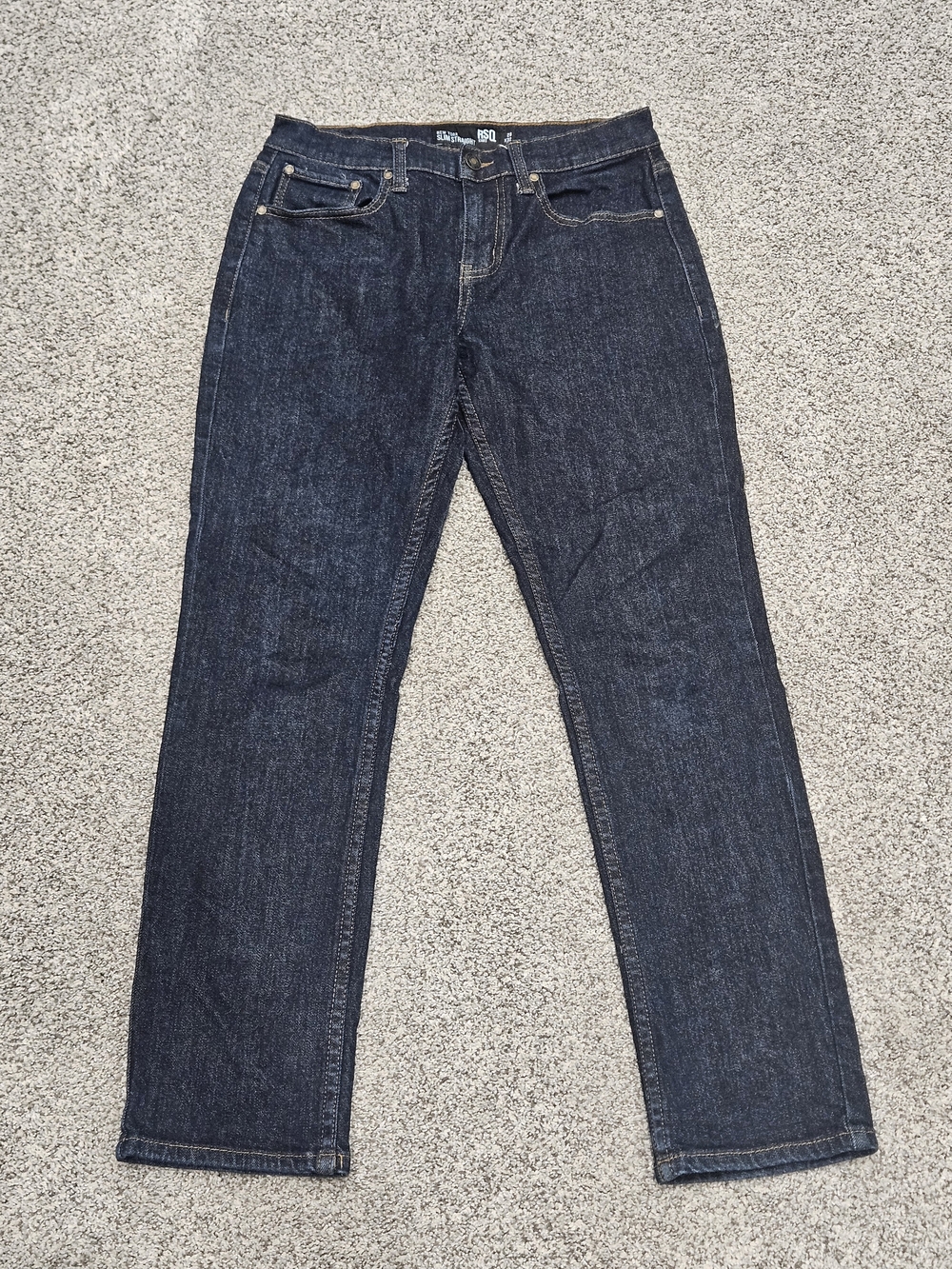 RSQ Men's Straight Dark Blue Jeans